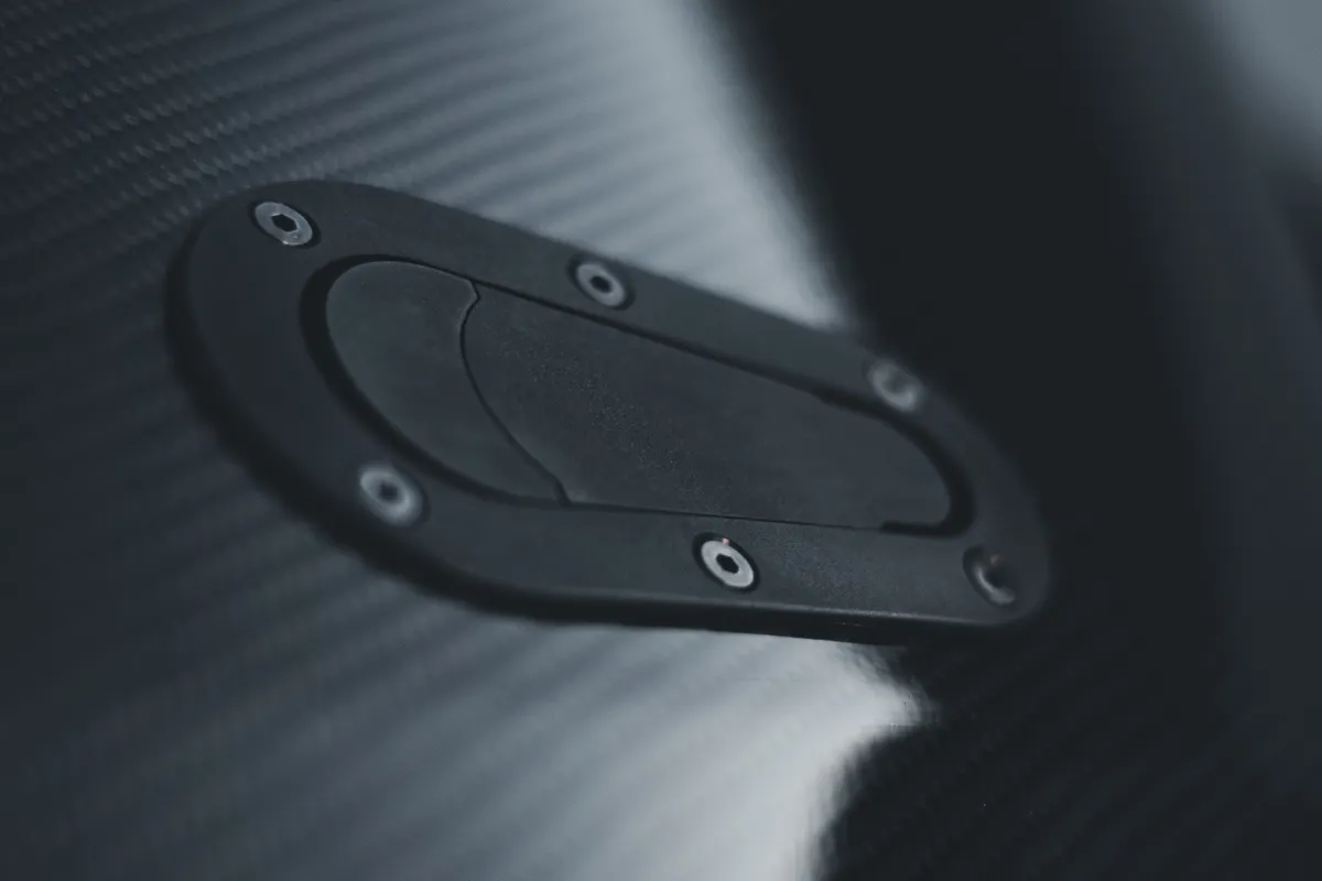 Carbon fibre fuel filler detail
